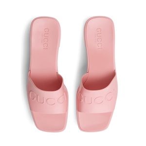 Gucci rubber platform slides